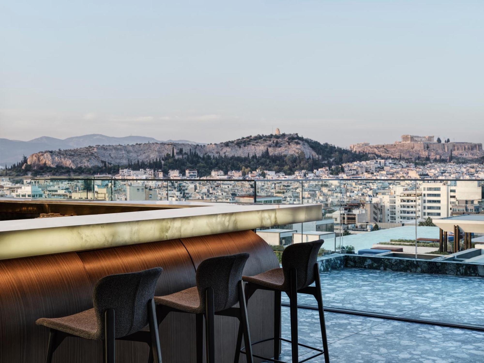 Grand Hyatt Athens Hotel Exterior photo View from the bar
